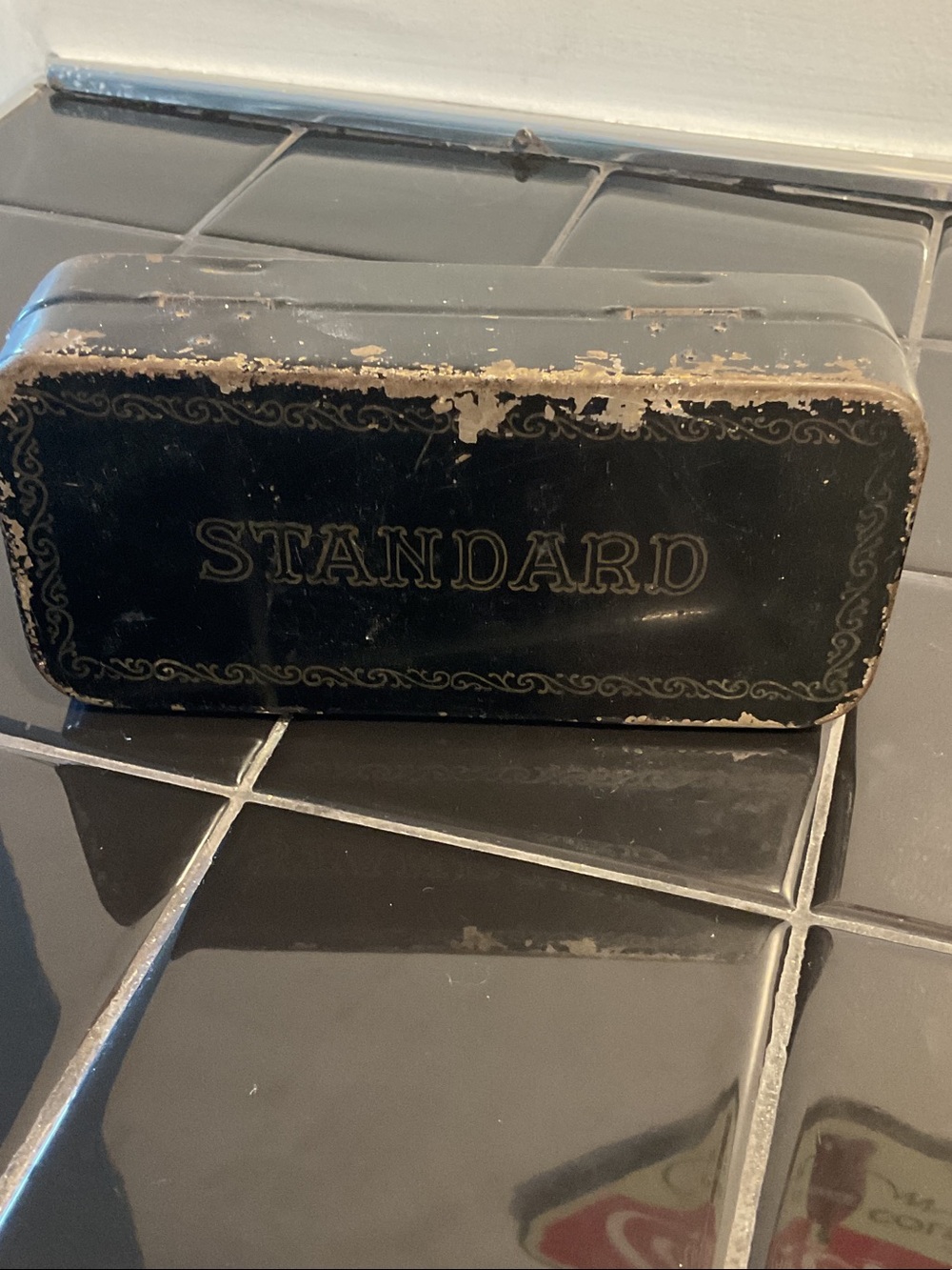 Black Vintage Metal Decorative Box